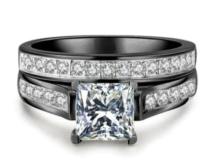 Crystal Diamond Ring Couples Bracelet